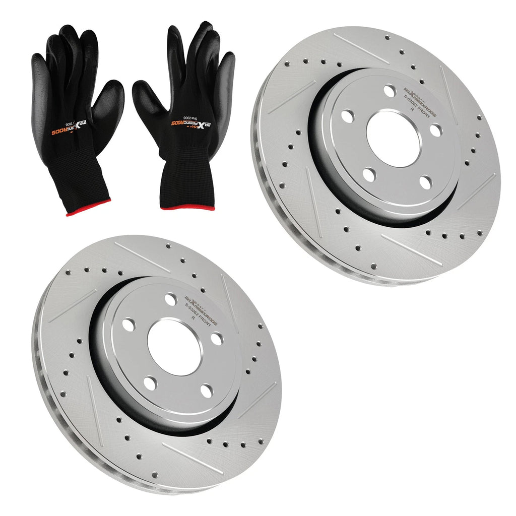 Front Drilled Brake Rotors Set of 2 for Jeep Grand Cherokee (2011–2018) S-53062