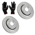 Front Drilled Brake Rotors Set of 2 for Jeep Grand Cherokee (2011–2018) S-53062