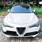Gloss Black Front Bumper Fin Canards Splitter for Alfa Romeo Stelvio (17–25)