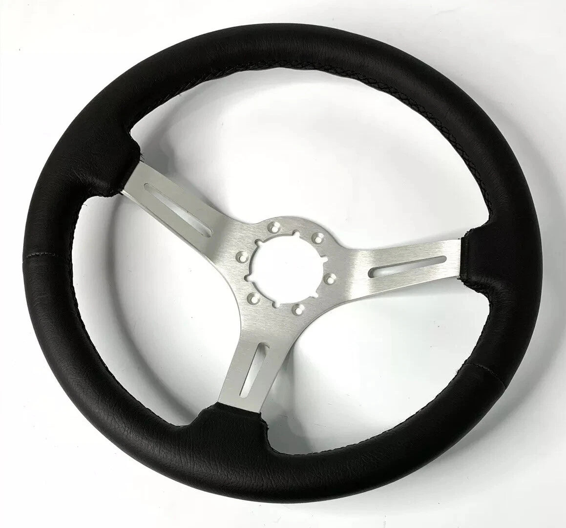 Steering Wheel Leather Grip 6 Hole Slotted for Universal Car (2005–2018)