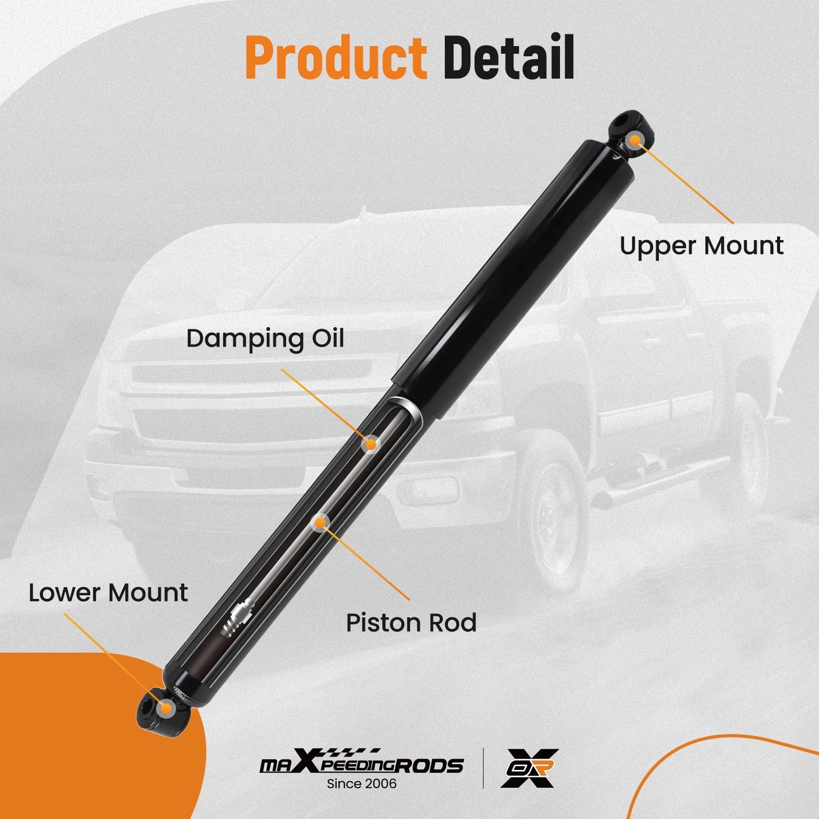 4X Complete Struts for Ford F-250 4WD (1992–1997) 34732 37039