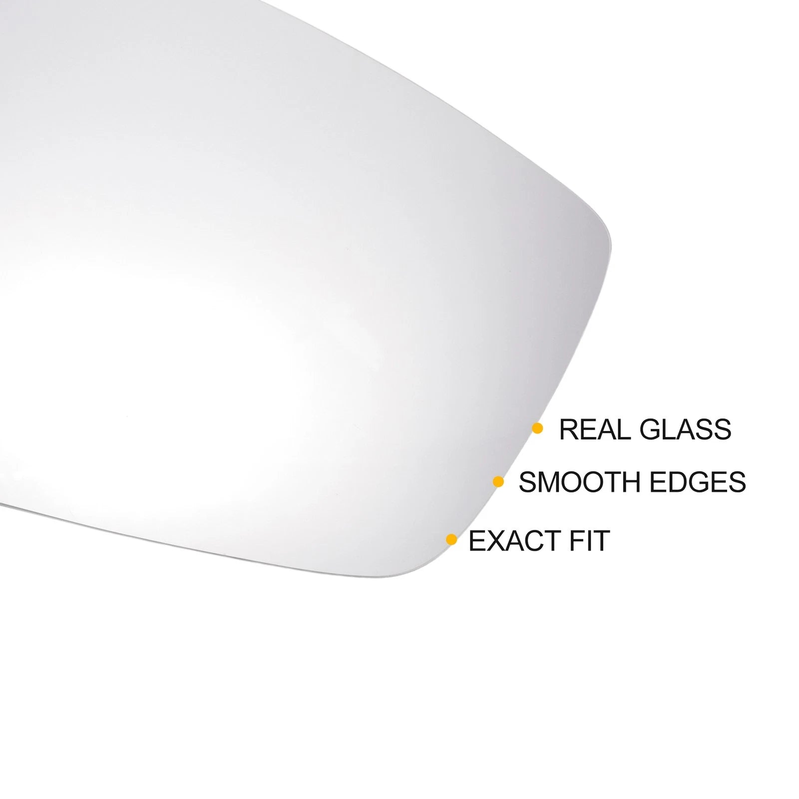 Right White Mirror Glass for Seat MII, Skoda, Volkswagen (Non-heated)