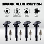 Set of 4 Ignition Coils & Spark Plugs for Camry Lexus Scion RAV4 Highlander (UF333)