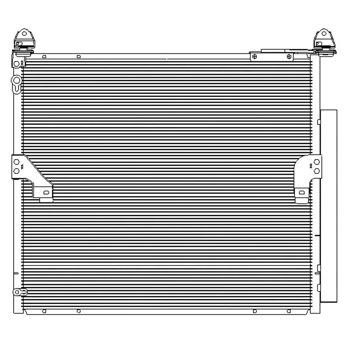 Replacement Condenser Stock Repair Part For 2010-2021 Lexus Gx460