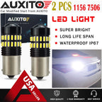 2X AUXITO 1156 LED Bulb 6000K 7506 Reverse Backup Light for