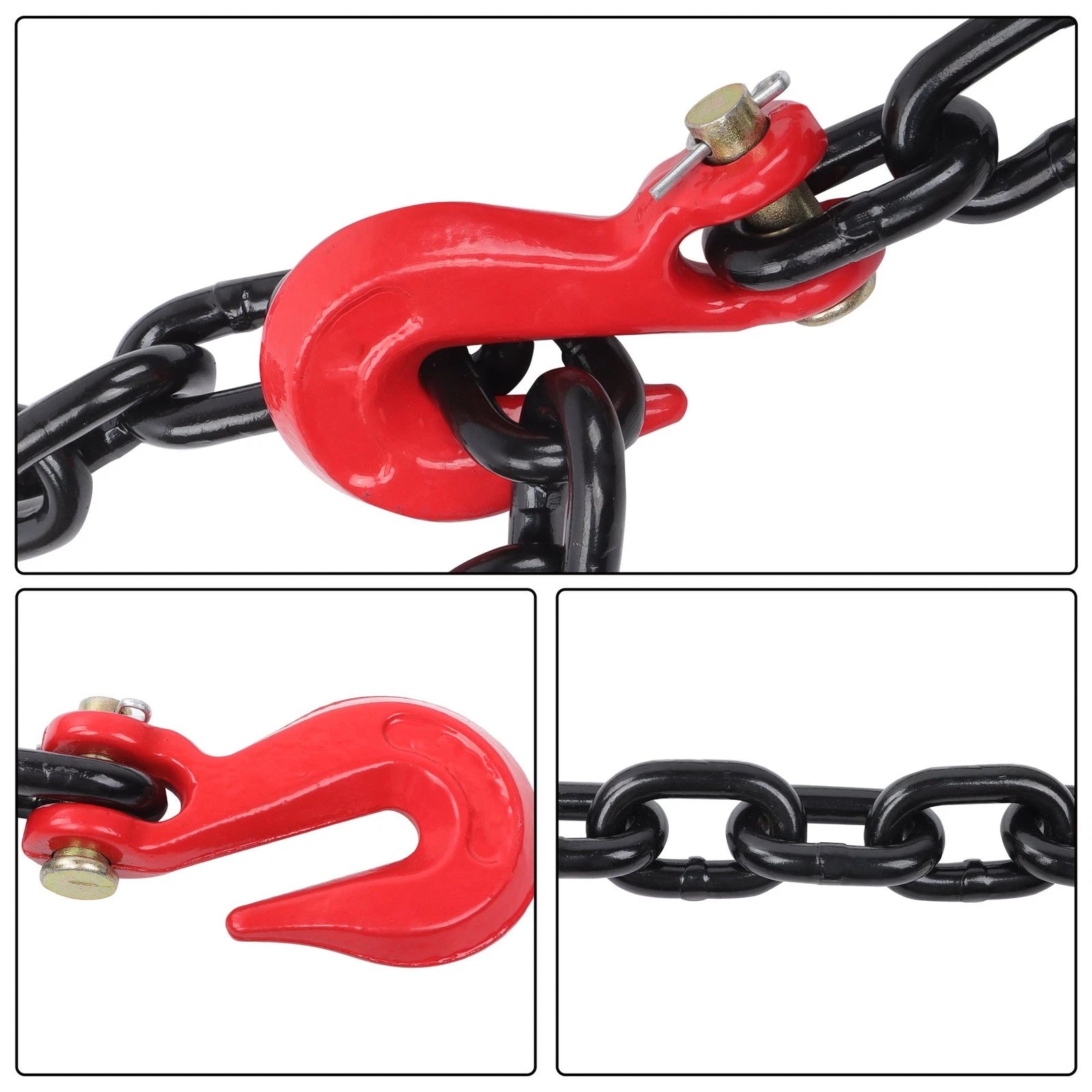 Set of 4 Towing Transport Binder Chains for G80 (7100 lbs, 3/8"×10')