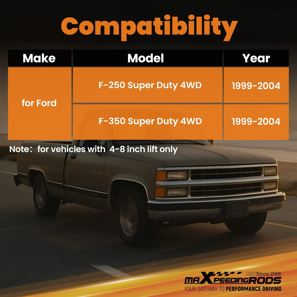 3pc Complete Extended Kit for Ford F-250 F-350 4WD (1999–2004)