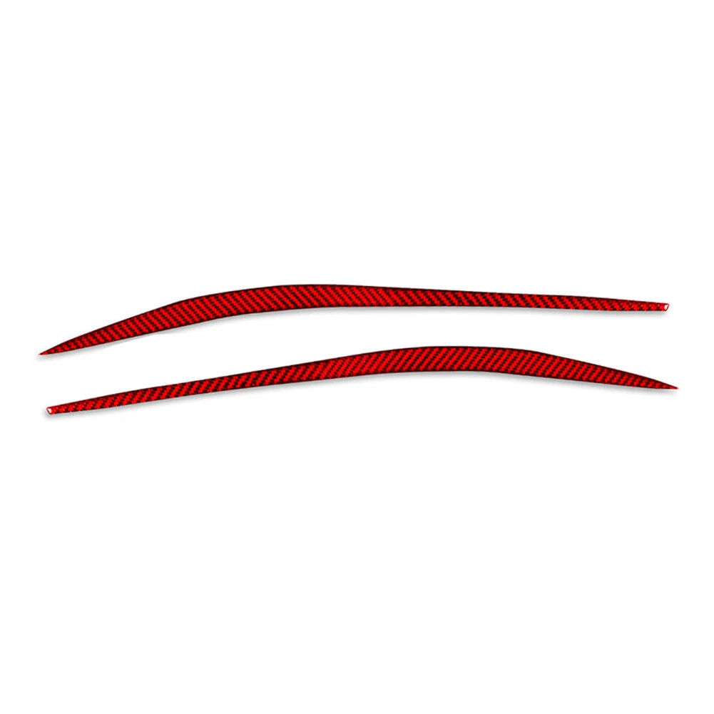 2X Headlight Eyebrow Eyelids Trim for Alfa Romeo Giulia (2015–2024) Carbon Red