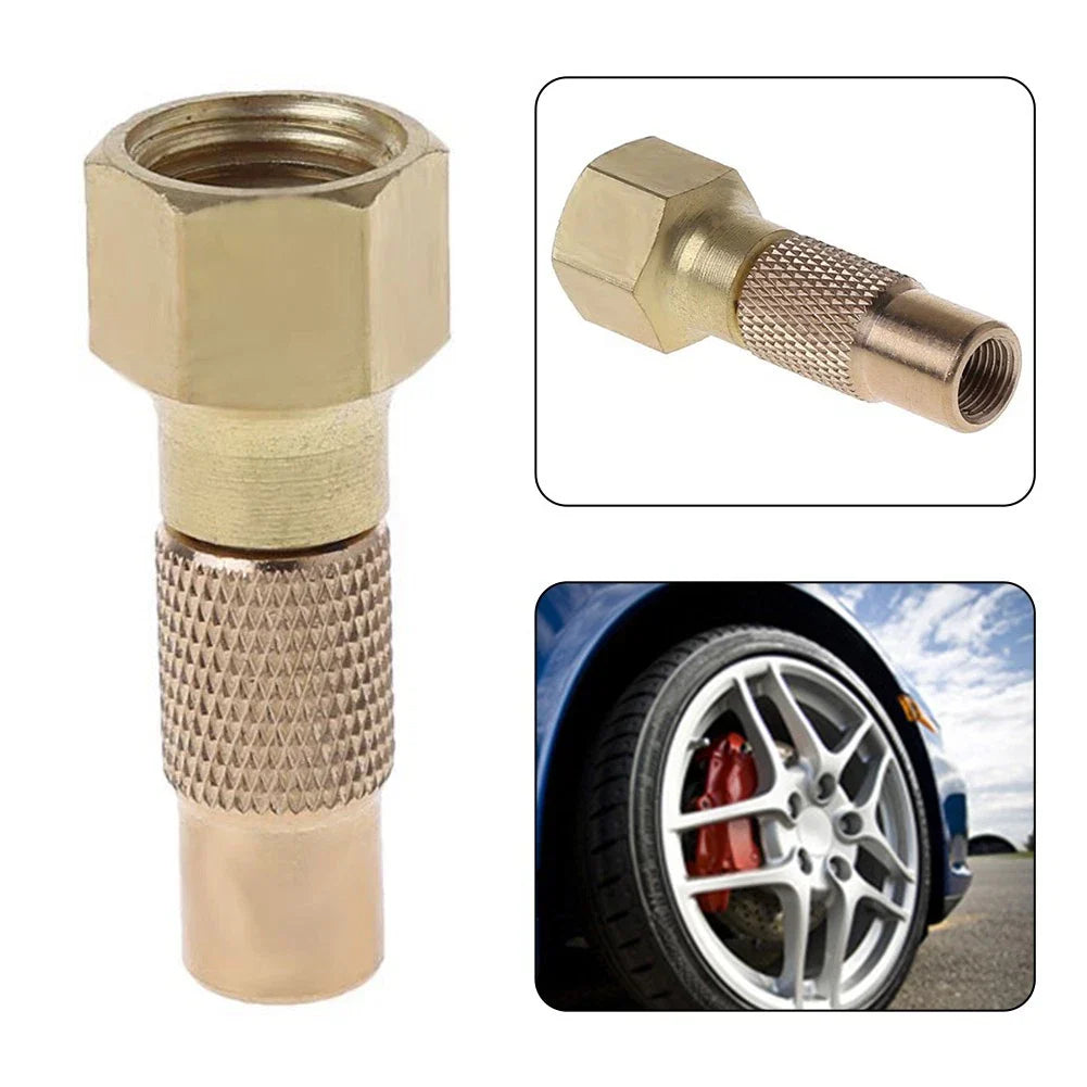 Threaded Tire Chuck for Quick Inflation Open Flow Through Design