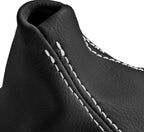 Leather Automatic Shift Boot Cover for BMW E81 E82 E87 (2004–2013) White Stitch