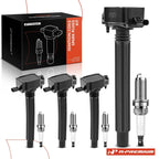 Set of 4 Ignition Coils & Iridium Spark Plugs for Jeep Compass 