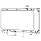 Replacement Radiator Plastic Aluminum for Toyota Hilux (2012–2018)