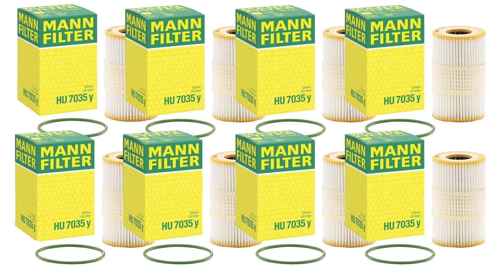 Set of 8 Engine Oil Filters HU 7035 for Audi A6 A7 A8 Quattro Q7