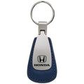 Blue Leather Teardrop Keychain - Officially Licensed for Honda