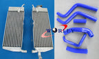 Aluminum Radiator + Blue Hoses for Honda CR250R CR250 1988-1989