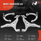 Set of 4 Front Lower & Upper Control Arms for Mercedes-Benz X166 (2013–2019)