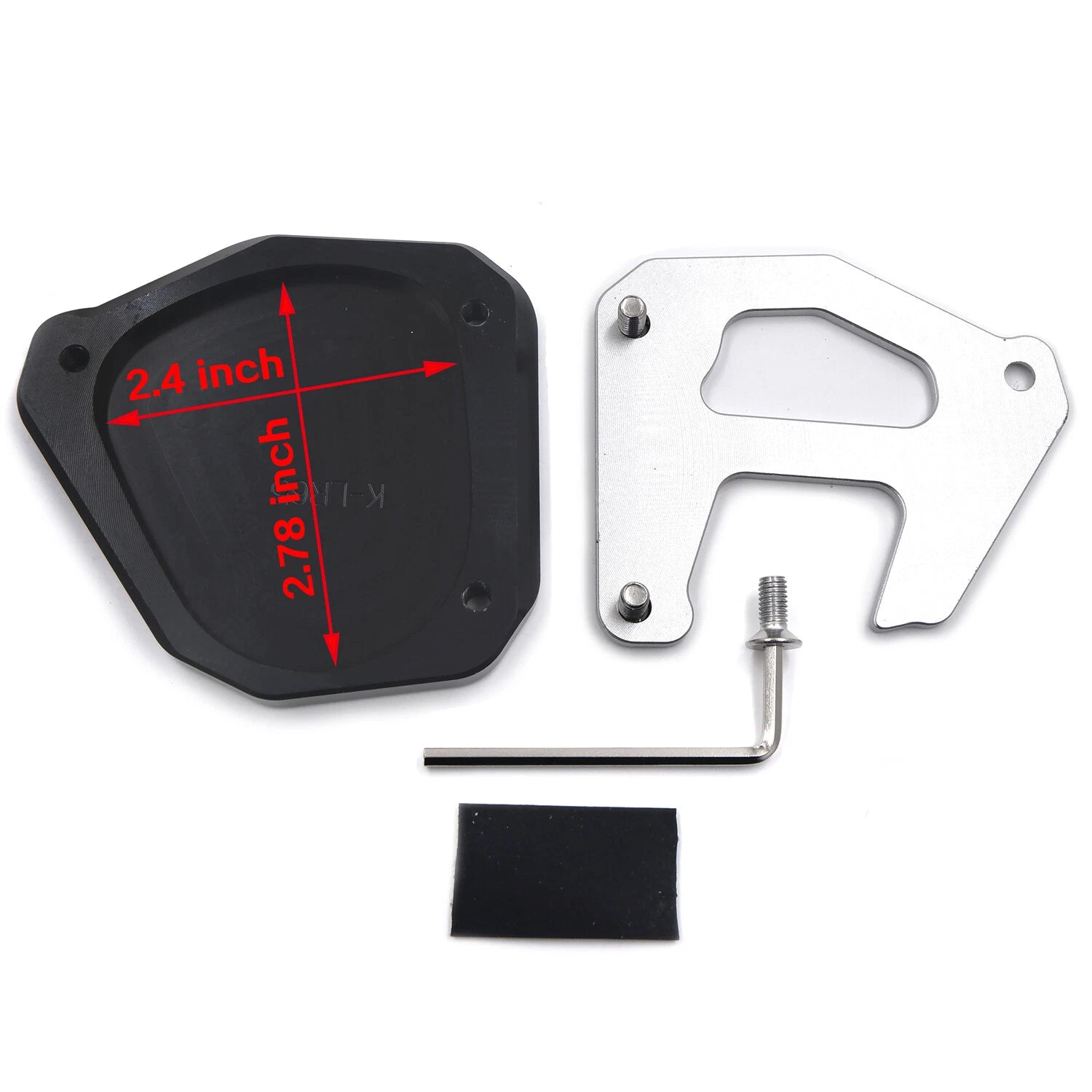 CNC Side Stand Foot Kickstand Extend Pad for Kawasaki KLR650 (2008–2019)