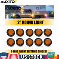 2X Amber 2" LED Side Marker Lights for Truck Trailer (12V)
