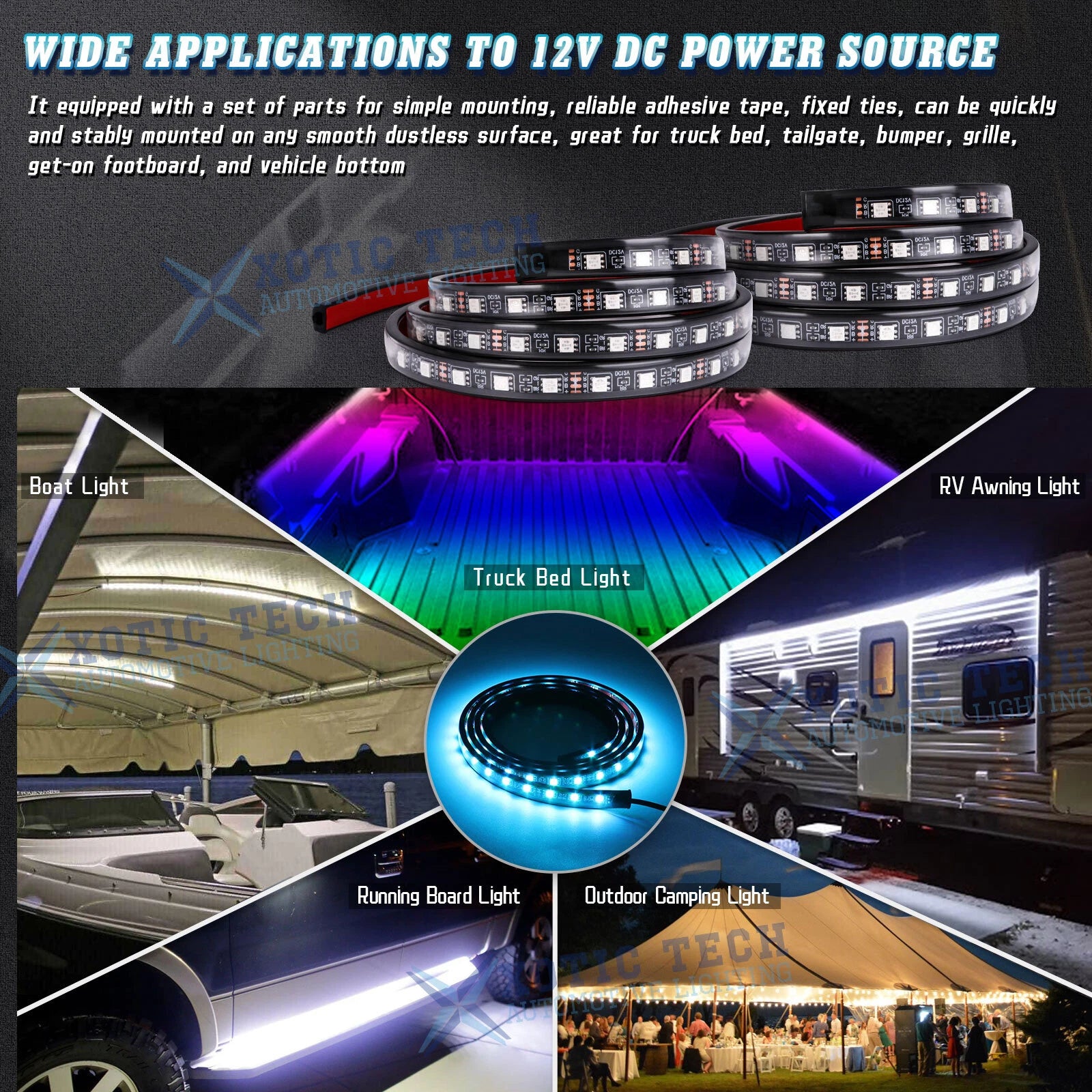 8-Color LED Running Board Strip Light Kit for Ram 1500 (2011-2020)