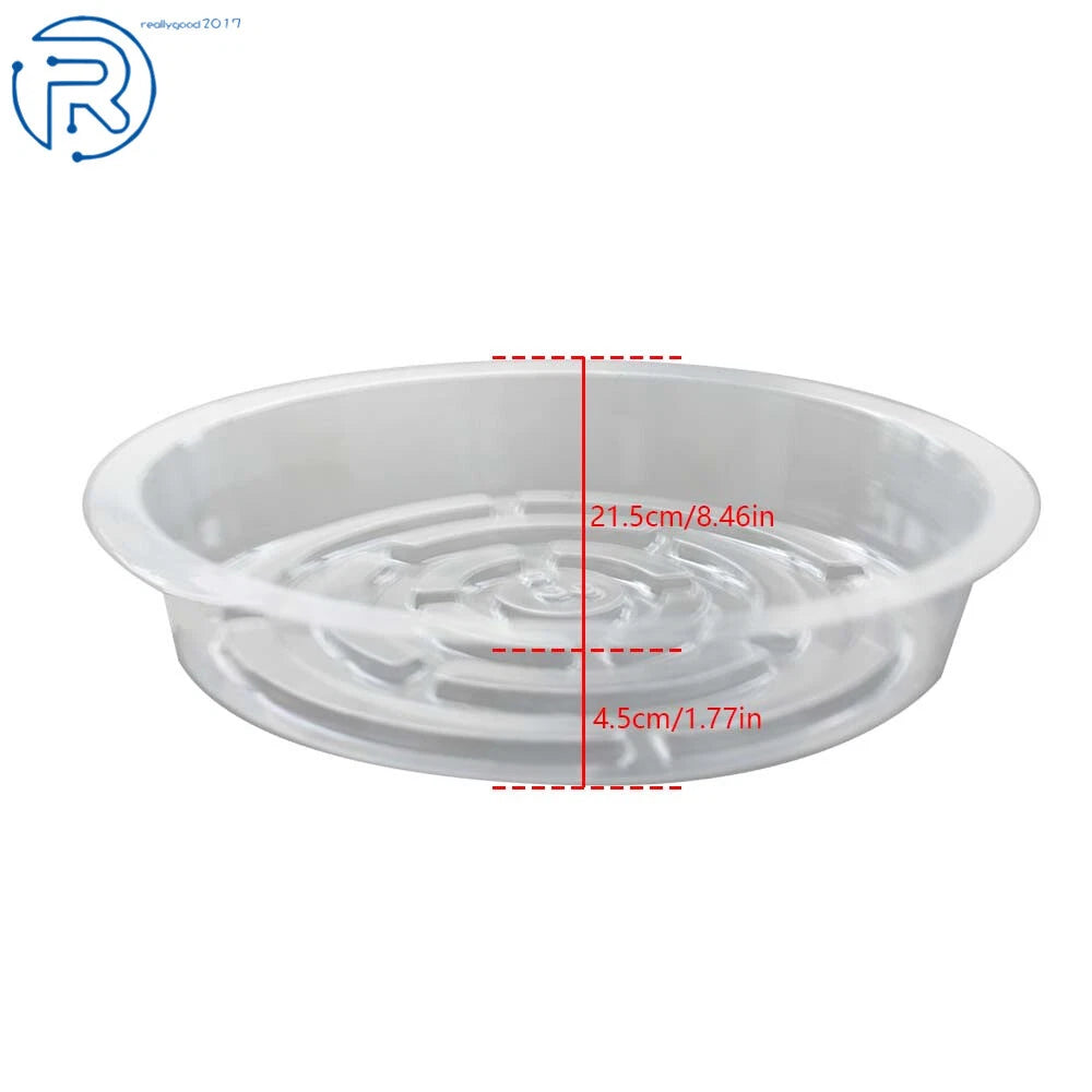 Set of 10 Plastic Drip Trays for Plant Growth and Decoration