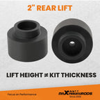 2" Rear Suspension Leveling Lift Kit Spacers for Ram 1500 2WD 4WD (2009–2023)