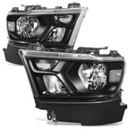 Headlight Assembly for Ram 1500 (2019–2024) Black Housing Clear Reflector