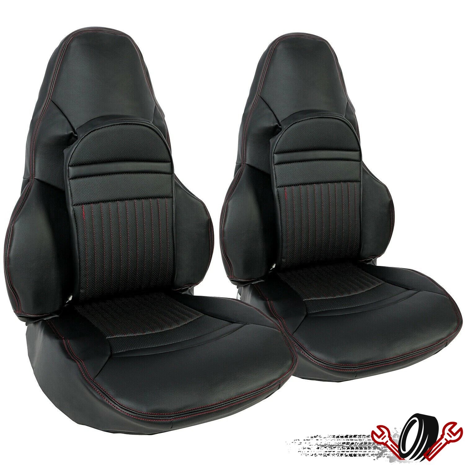 Set of 2 Black Seat Covers for C5 Corvette (1997–2004)