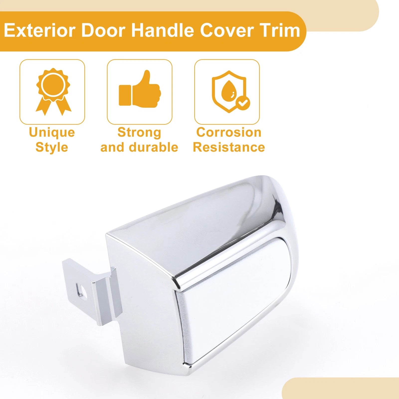 Exterior Door Handle Cover Trim for Chevrolet Malibu (2016–2018) White ABS