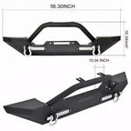 Front Bumper with Winch Plate & D-Rings for Jeep Wrangler (1987–2006)