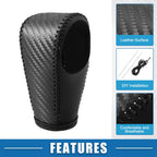 Gear Shifting Knob Cover for Honda HR-V (2016–2023) PU Leather Carbon Fiber