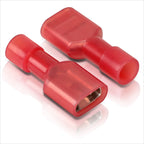 Set of 100 Crimp Style Female Spade Quick Disconnect Adapters for (16-22 AWG)