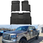 Set of 4 TPE Floor Mats Liners for Ford F-150 Super Crew Cab (2010–2014)