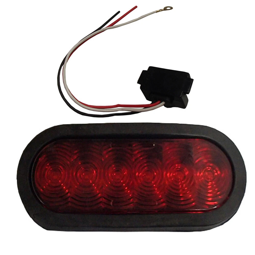 6" Red Oval LED Light Kit for Various Applications Replaces T66-RR0