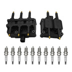 Set of 2 Ignition Coils & 10 Iridium Spark Plugs for Dodge Ram 2500 3500 (1994–1996)