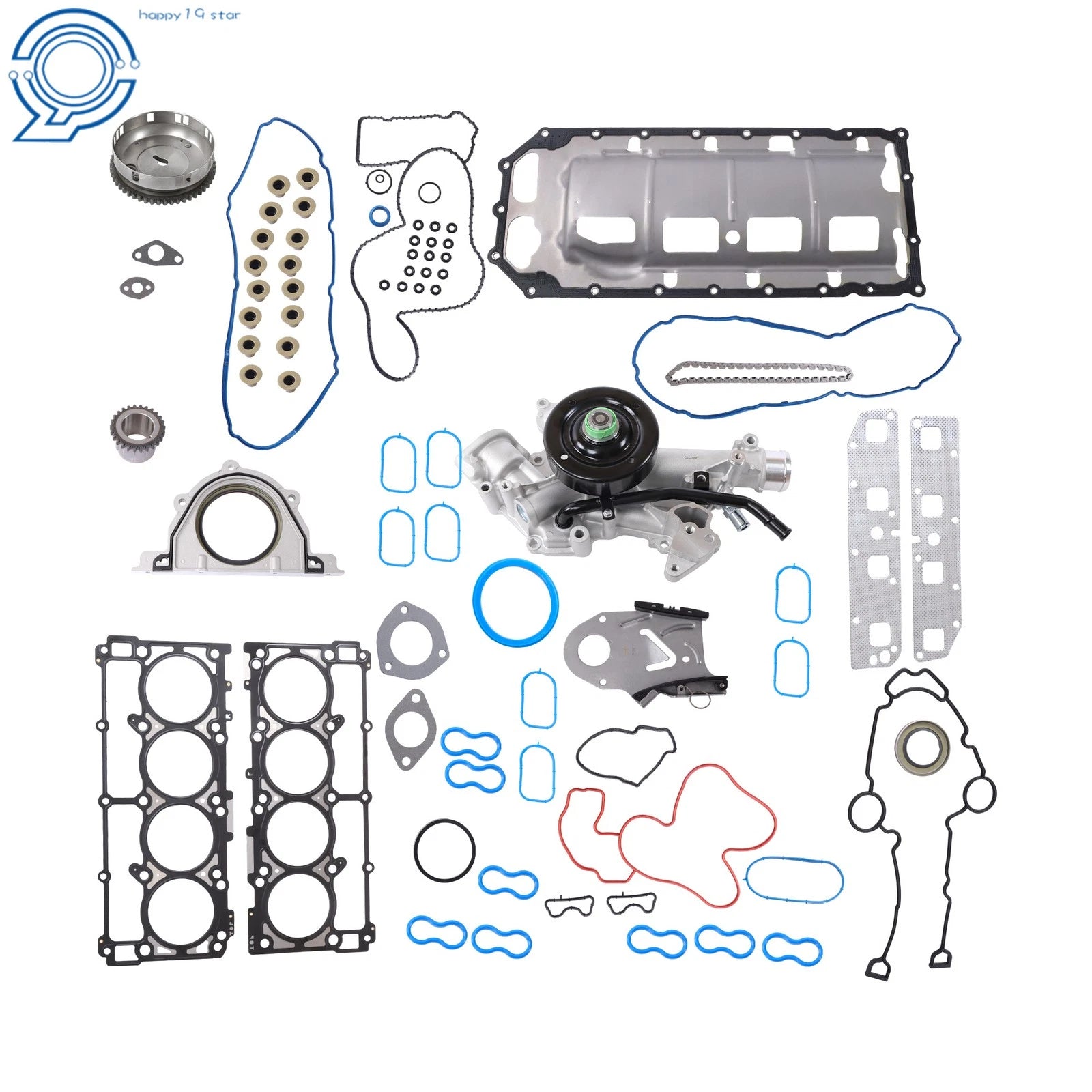 Full Gasket Set with Timing Chain Kit for Chrysler Dodge (2003-2008)
