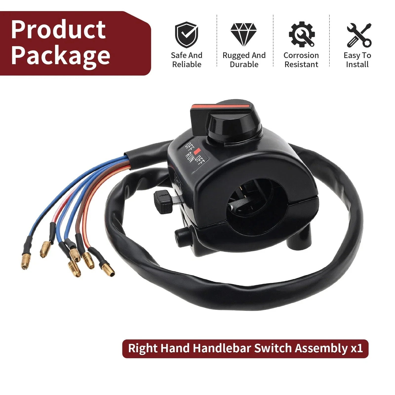 Right Hand Handlebar Switch Assembly for Yamaha XS650 (1970–1979)
