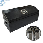 30in Black Aluminum Tool Box for Pickup Trailer