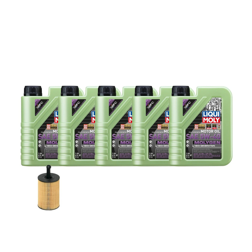 Oil Change Kit 5L Liqui Moly Molygen 5W-40 for Audi CBFA/CCTA (2006–2012)