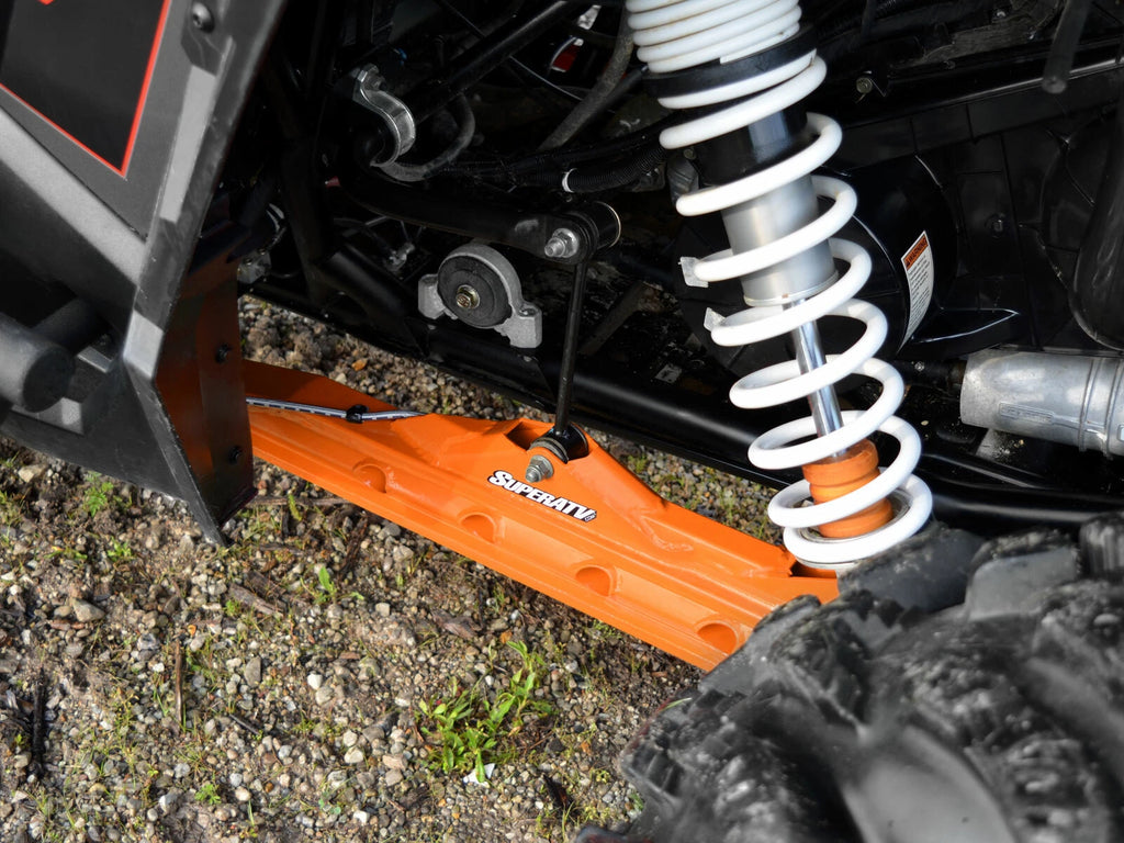 SuperATV Rear Trailing Arms for Polaris RZR XP Turbo (2016–2023) - Orange