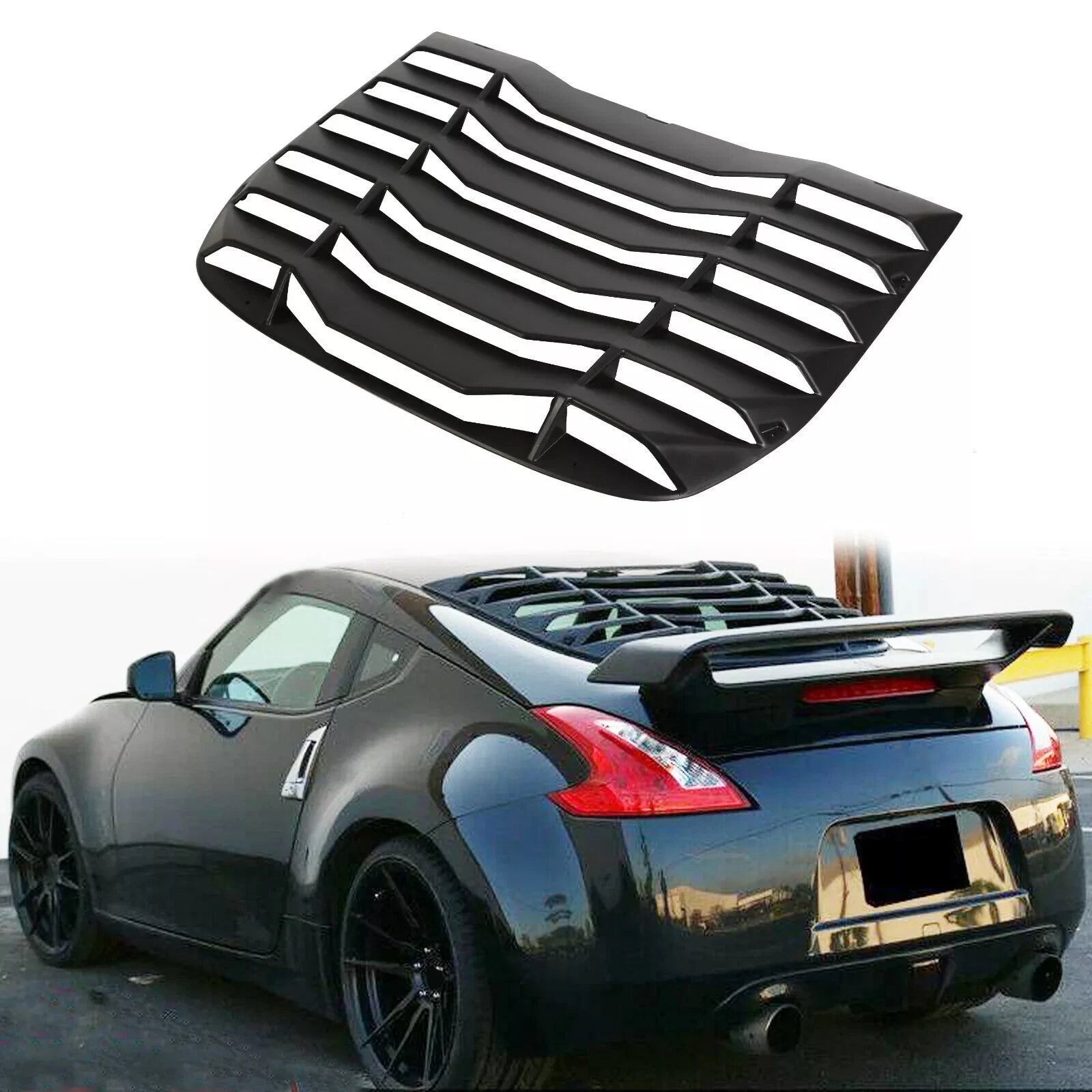 Rear Window Louver Sun Shade Vent for Nissan 370Z (2009-2020)