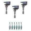 Set of 3 Ignition Coils & 6 NGK Spark Plugs for Sedona XG300 (1999–2006)