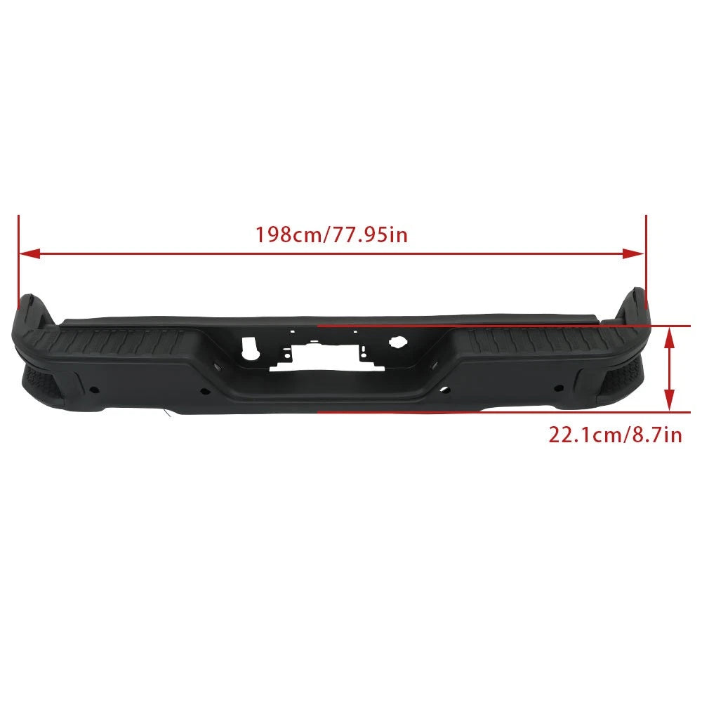 Rear Bumper Assembly for Chevy Silverado Sierra (2019–2023) w/ Park & Dual Exhaust