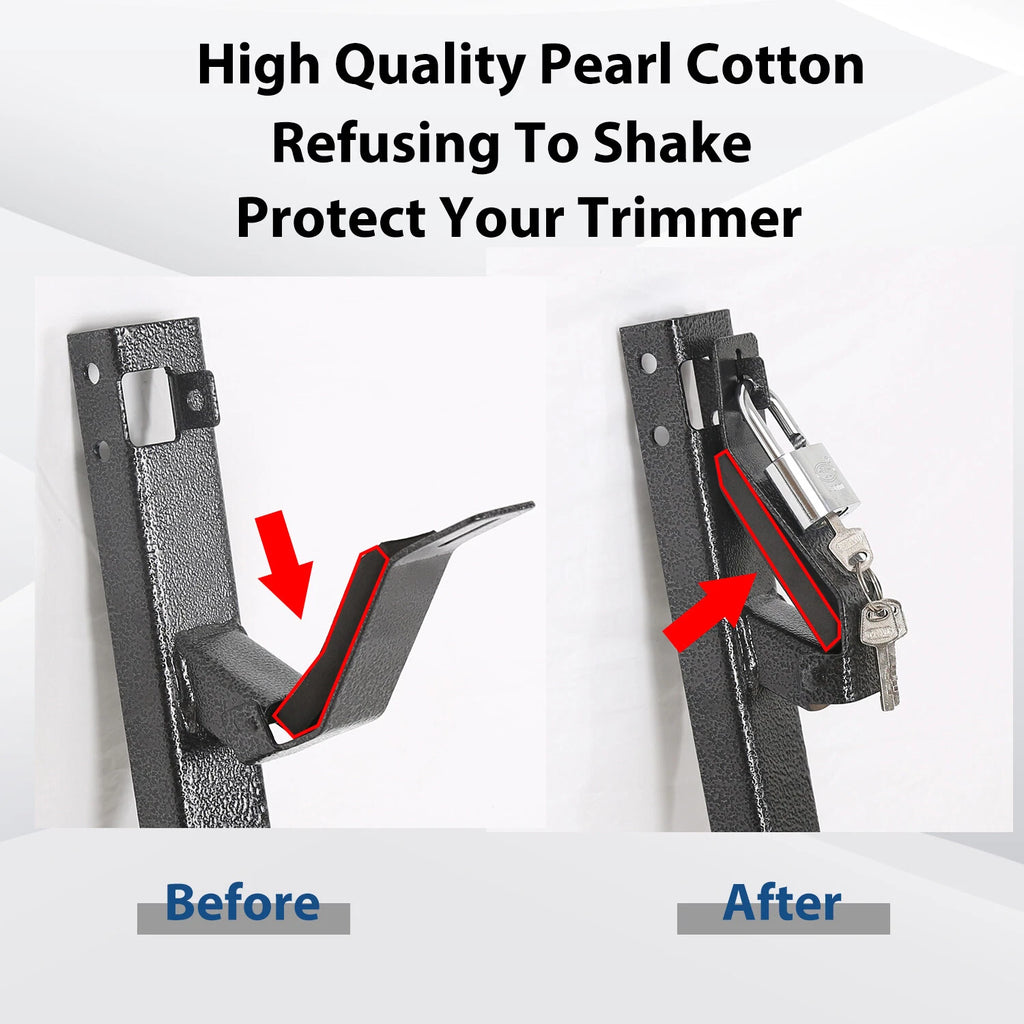 3-Place Weeder Trimmer Rack Holder for Enclosed Landscape Trailer