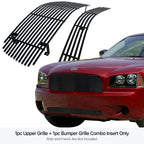 Stainless Steel Black Billet Grill Insert for Dodge Charger (2005–2010)