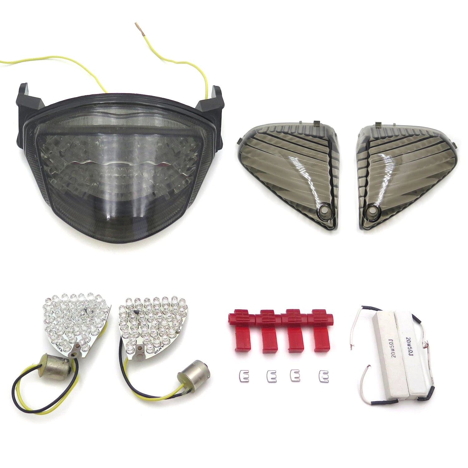 Smoke LED Turn Signal Tail Lights Lens for Suzuki GSXR 1000 (2005–2006)