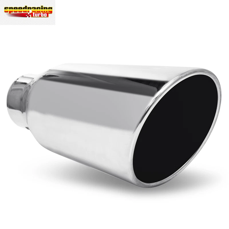 Exhaust Tip for Universal Fit (15" Slant, 4" Inlet, 6" Outlet) Stainless Steel