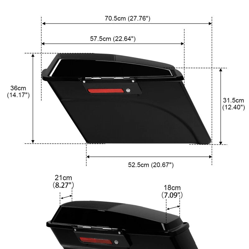 6x9" Speaker Lid Saddlebags for Harley Touring Road Glide (2009–2013)