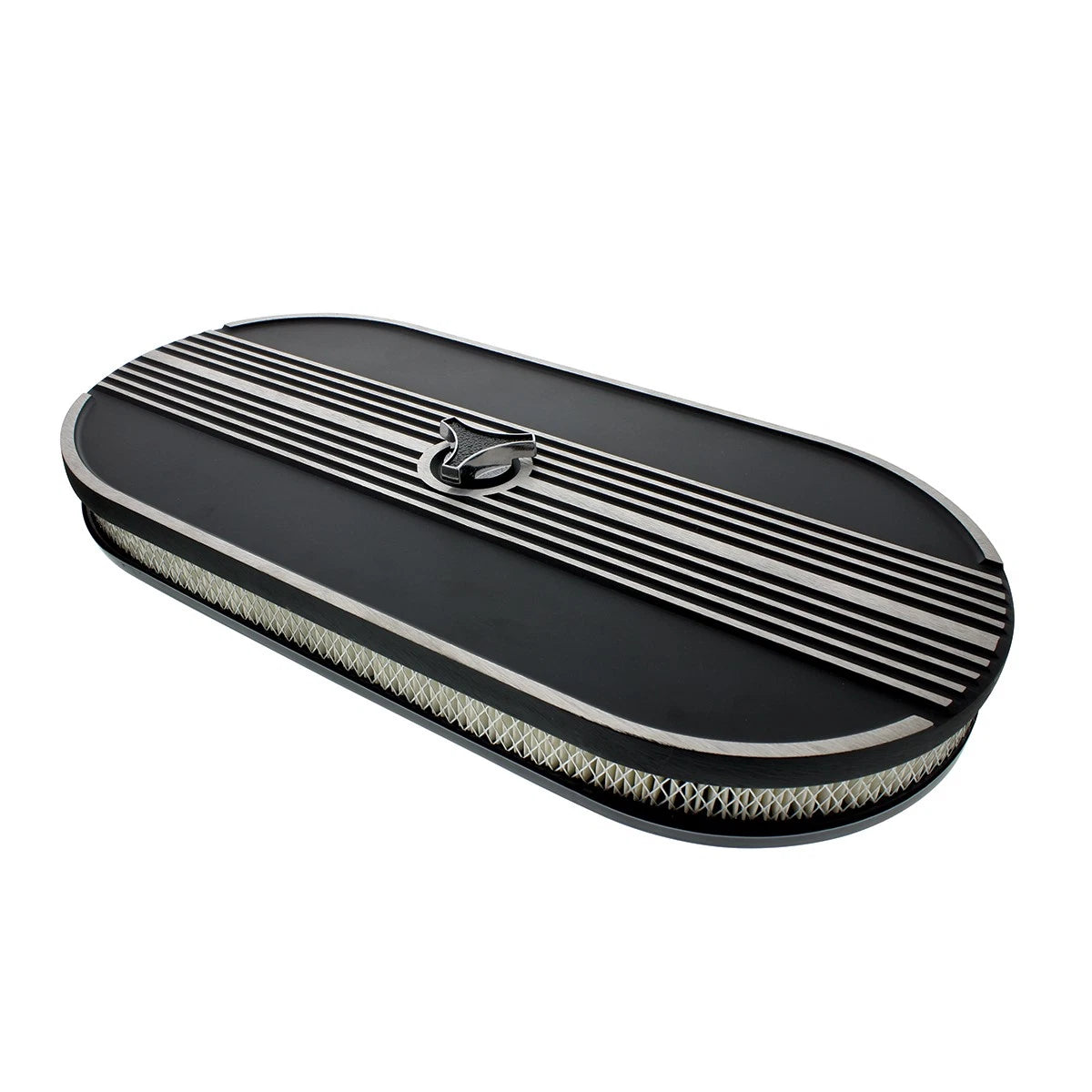 Aluminum Oval Air Cleaner Replacement for Single 4 Barrel Carb (Universal)