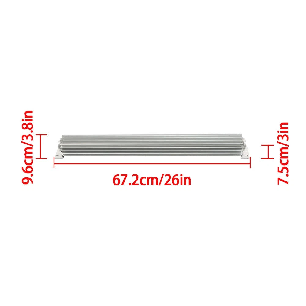 24" Dual Pass Aluminum Finned Transmission Oil Cooler for Universal Fit