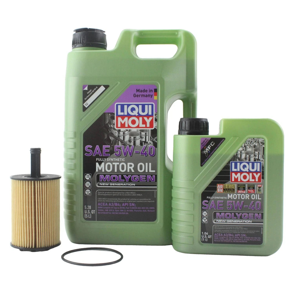 6L Liqui Moly Molygen 5W-40 Oil Change Kit for Audi A3 Quattro (2013–2020)